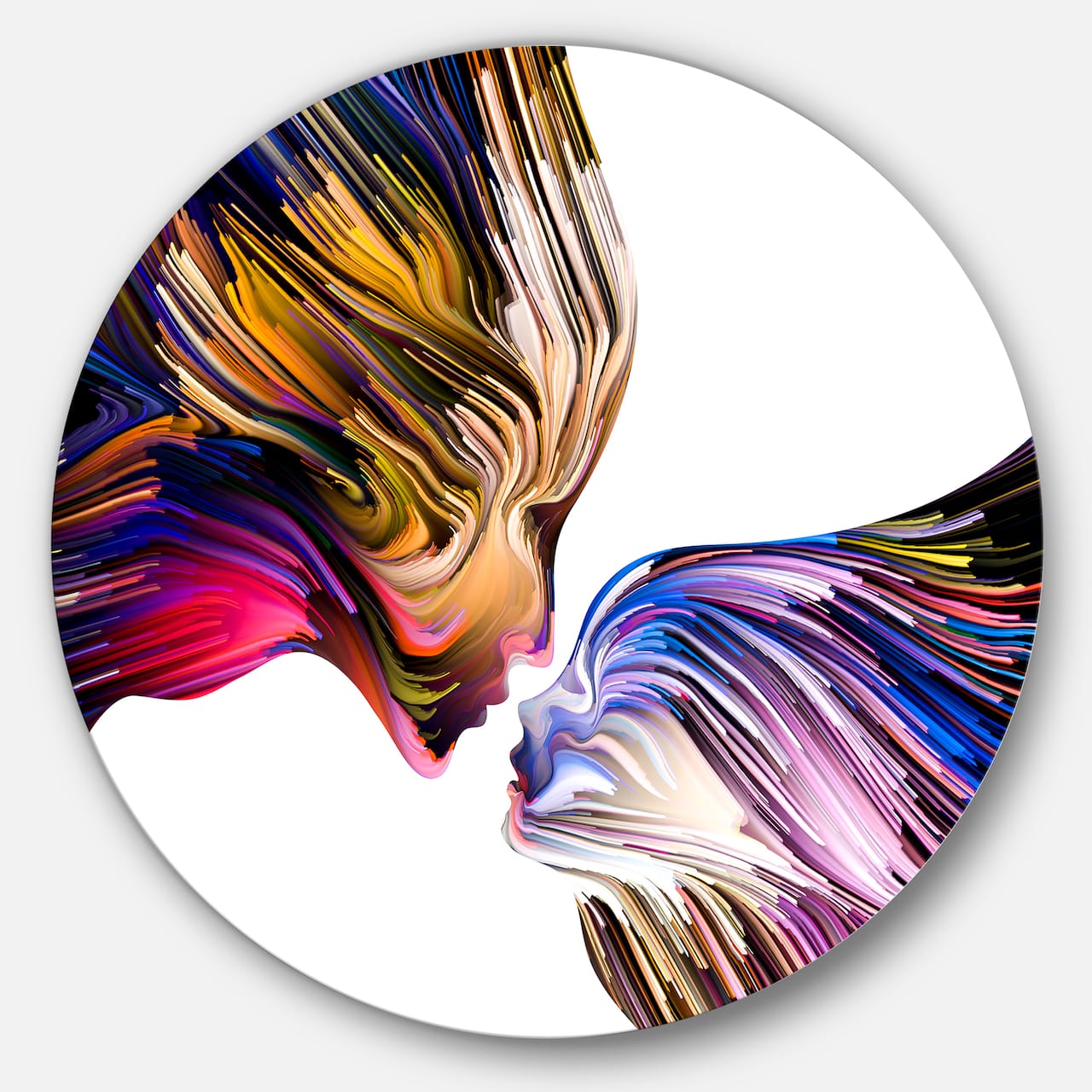 Designart - Metaphorical Mind Painting' Contemporary Metal Circle Wall Art